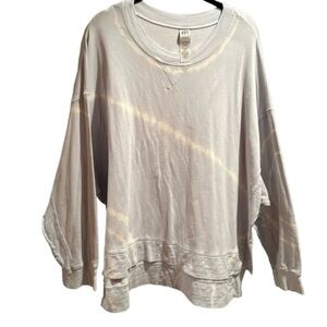 JoyLab Pastel Blue Tie dye Long Sleeved T-Shirt Size XXL